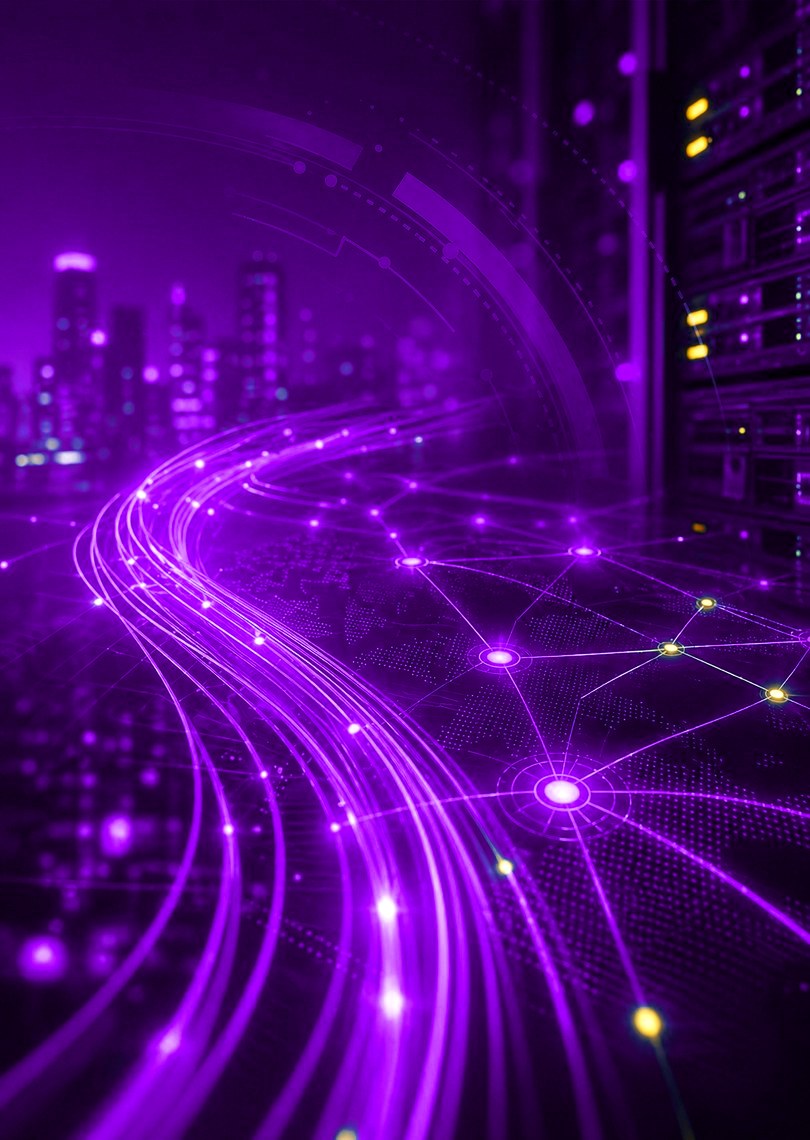 Infraestructura de fibra óptica para internet dedicado empresarial en Ecuador